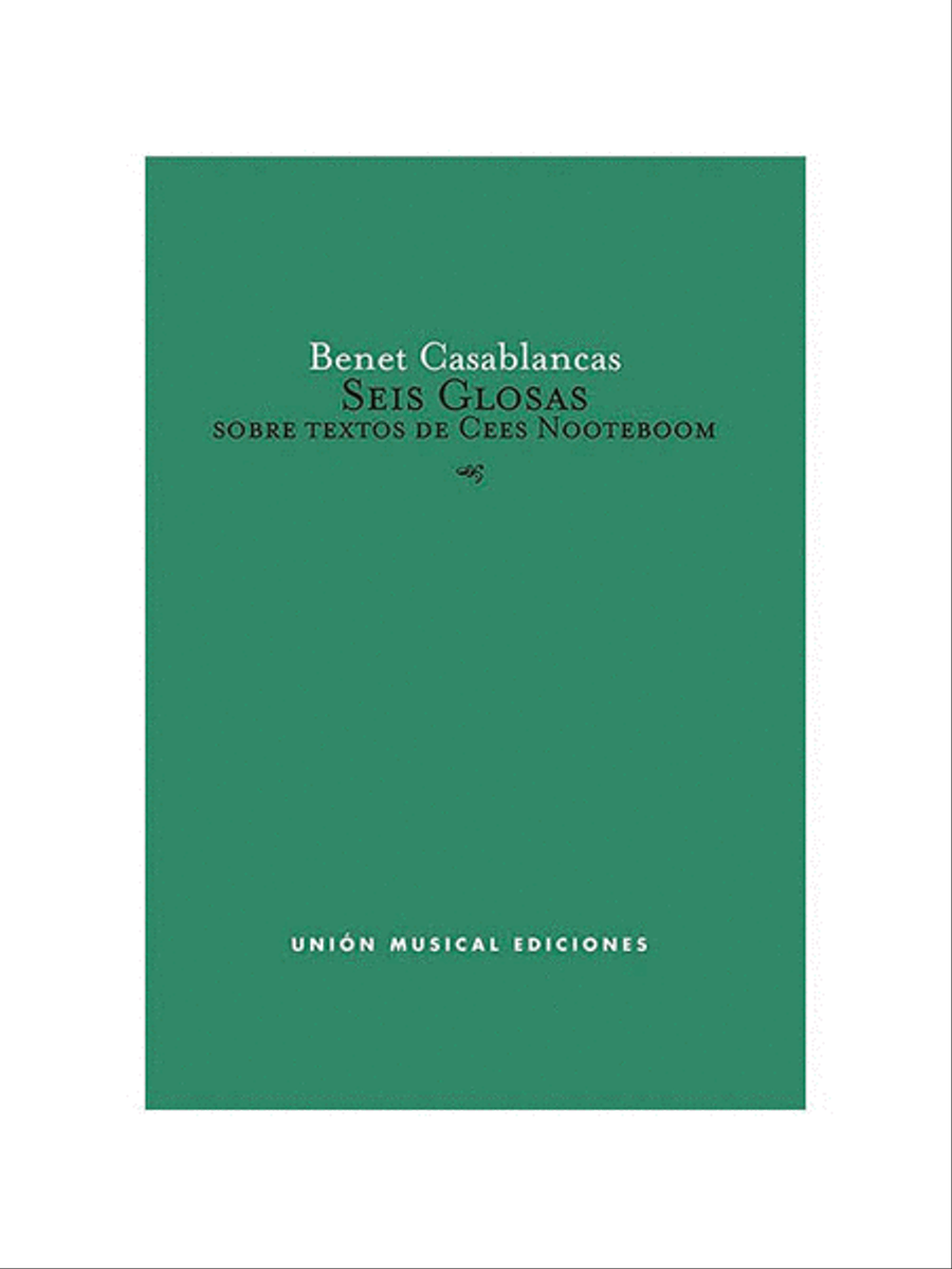 Seis Glosas Sobre Textos De Cees Nooteboom Clarinet scores gallery preview page 1