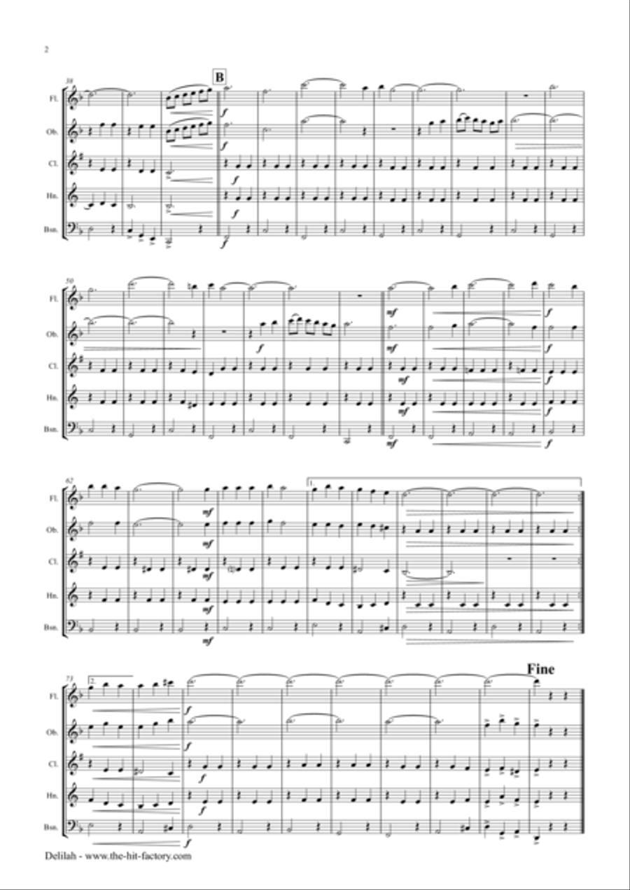 Delilah Woodwind Quintet scores gallery preview page 3