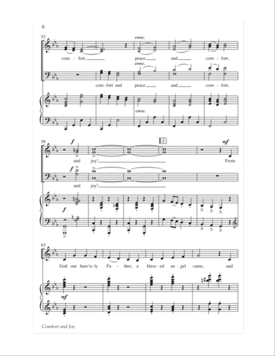 Comfort and Joy 4-Part scores gallery preview page 7