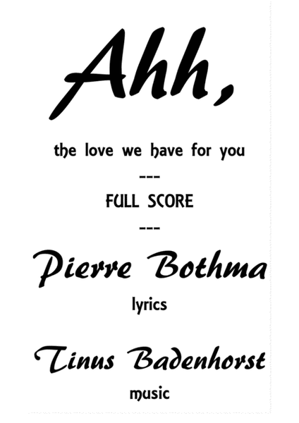 Ahh, the love we have for you - Score image number null