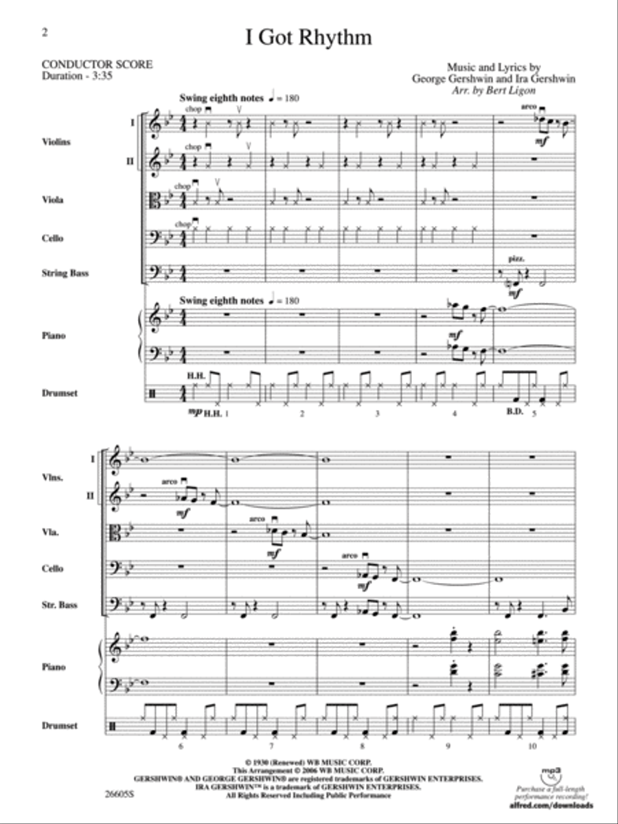 I Got Rhythm String Orchestra scores gallery preview page 2