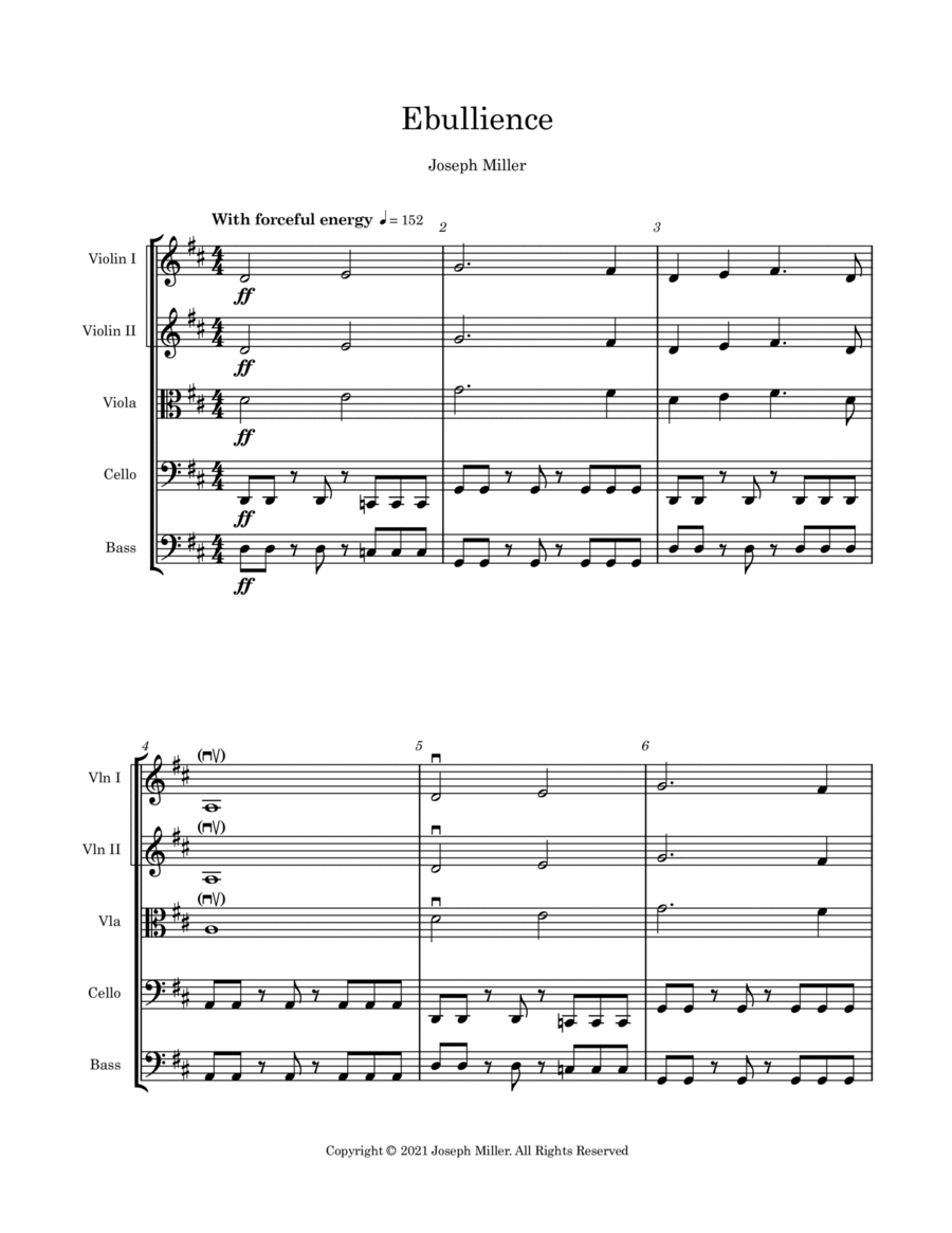 Ebullience Ebullience String Orchestra scores gallery preview page 1