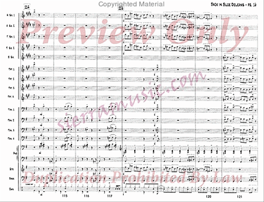 Back In Blue Orleans Back In Blue Orleans Big Band scores gallery preview page 17