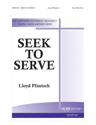 Book cover for Seek to Serve