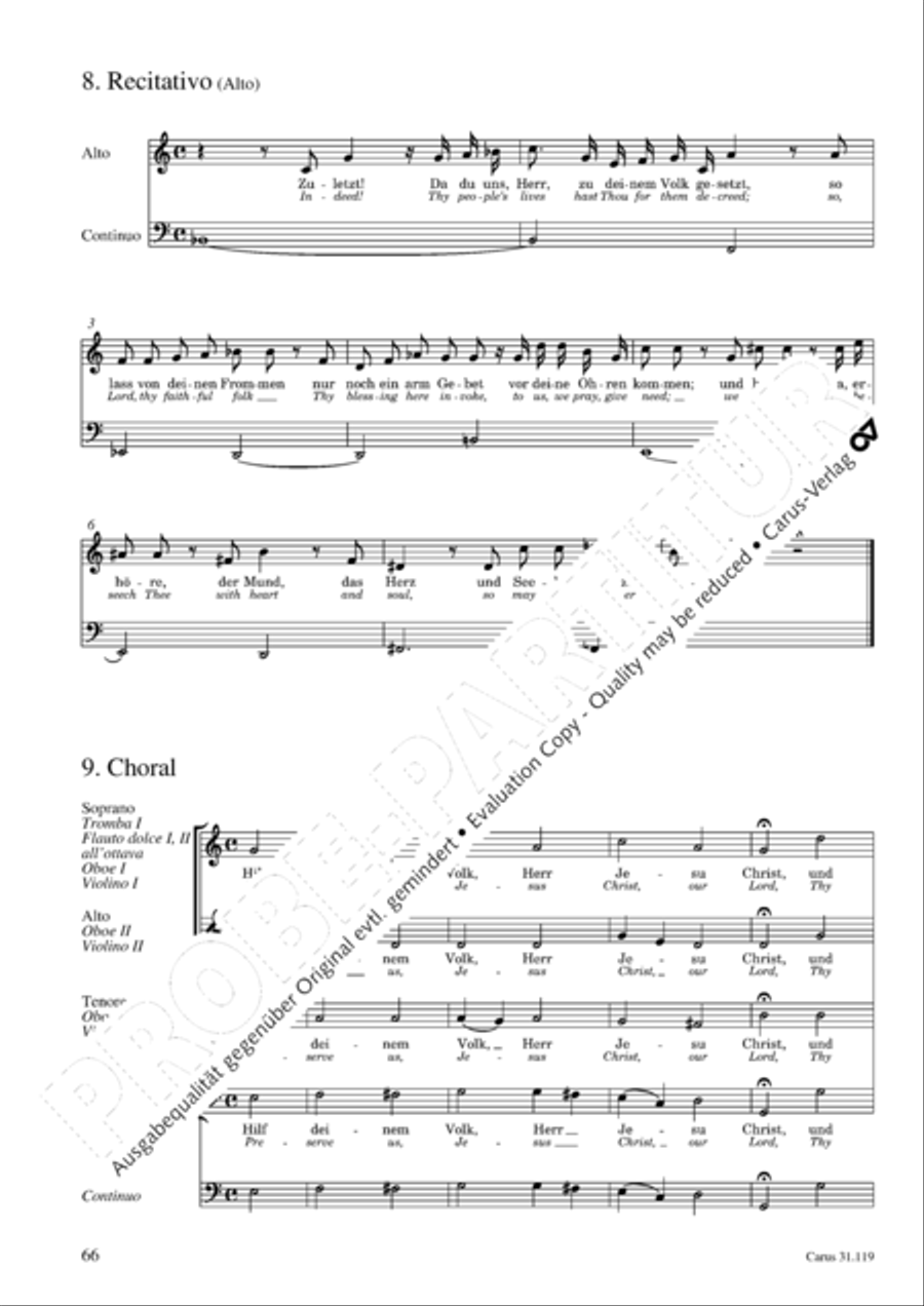 Praise the Lord, O Jerusalem (Preise, Jerusalem, den Herrn) 4-Part scores gallery preview page 67