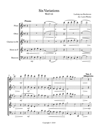 Beethoven: Easy Six Variations