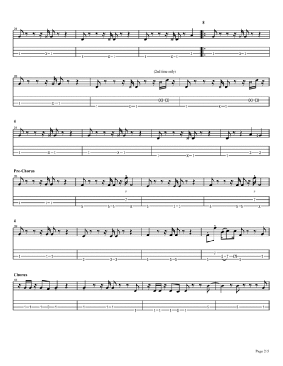I'm In Love I'm In Love Bass Guitar scores gallery preview page 2
