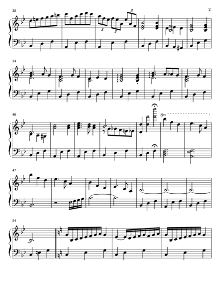 Silent Night Piano, Vocal, Guitar scores gallery preview page 2