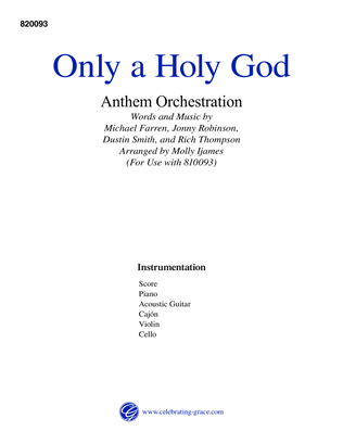 Only a Holy God Orchestration (Digital)