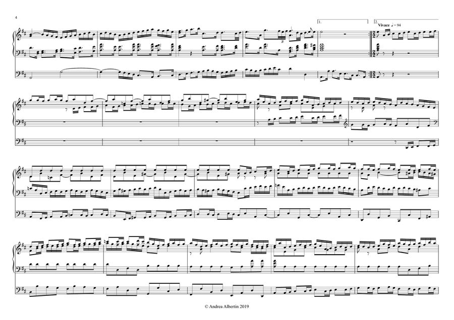 Suite in D Major BWV 1068, arrangement for organ Organ Solo scores gallery preview page 4