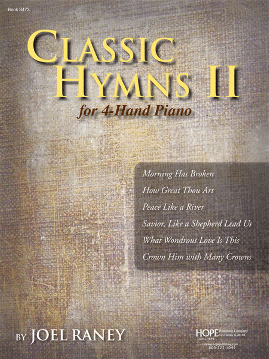 Book cover for Classic Hymns for 4-Hand Piano, Vol. 2