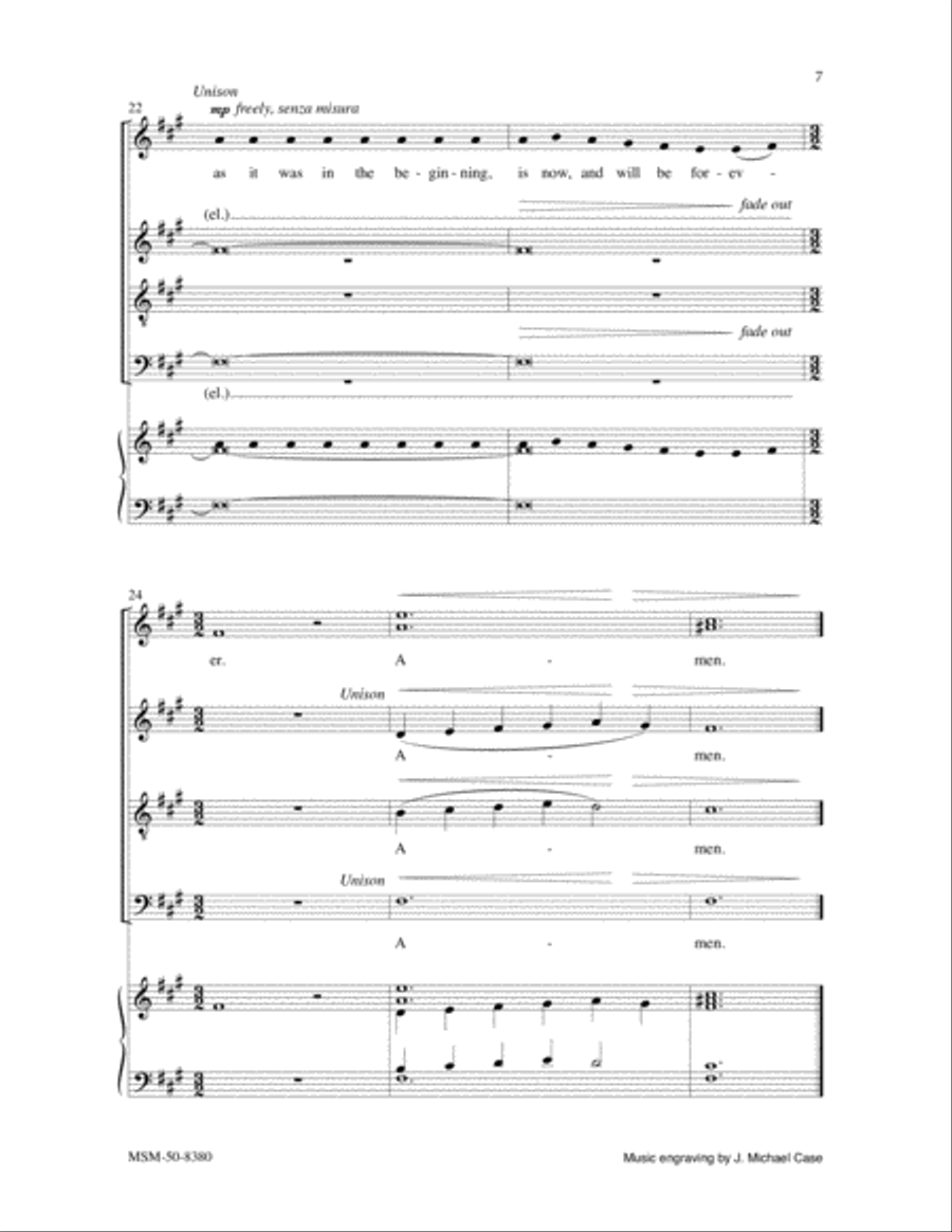 Nunc Dimittis Lord, Now Lettest Thou Thy Servant Depart in Peace Divisi scores gallery preview page 4