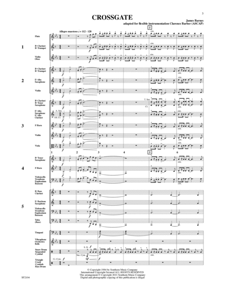 Crossgate Overture - Full Score