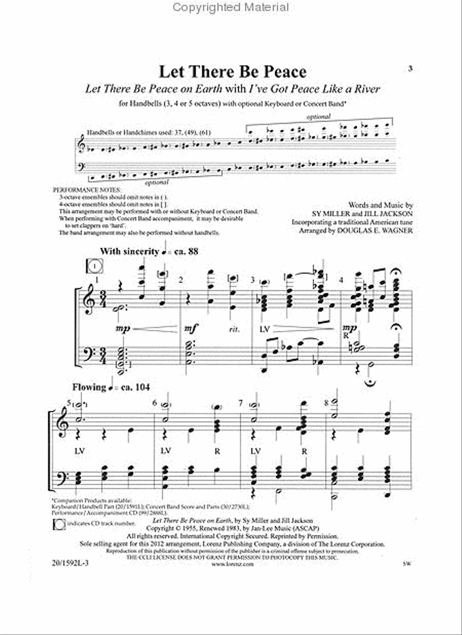 Let There Be Peace - Handbell Part 5-Octaves scores gallery preview page 2