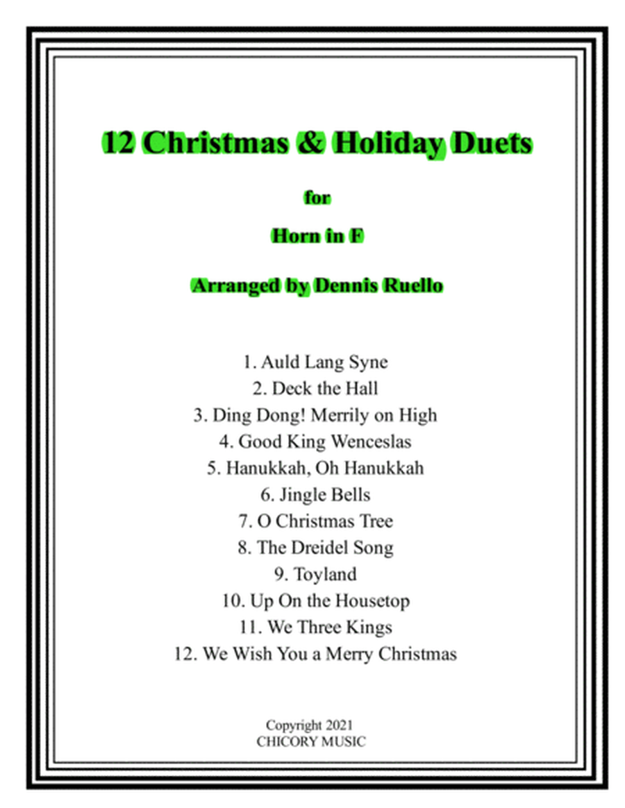 12 Christmas & Holiday Duets for Horn in F image number null