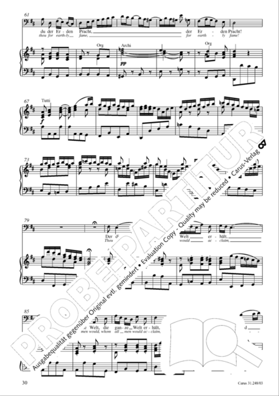 Christmas oratorio (Weihnachtsoratorium, Teile I-III) 4-Part scores gallery preview page 35