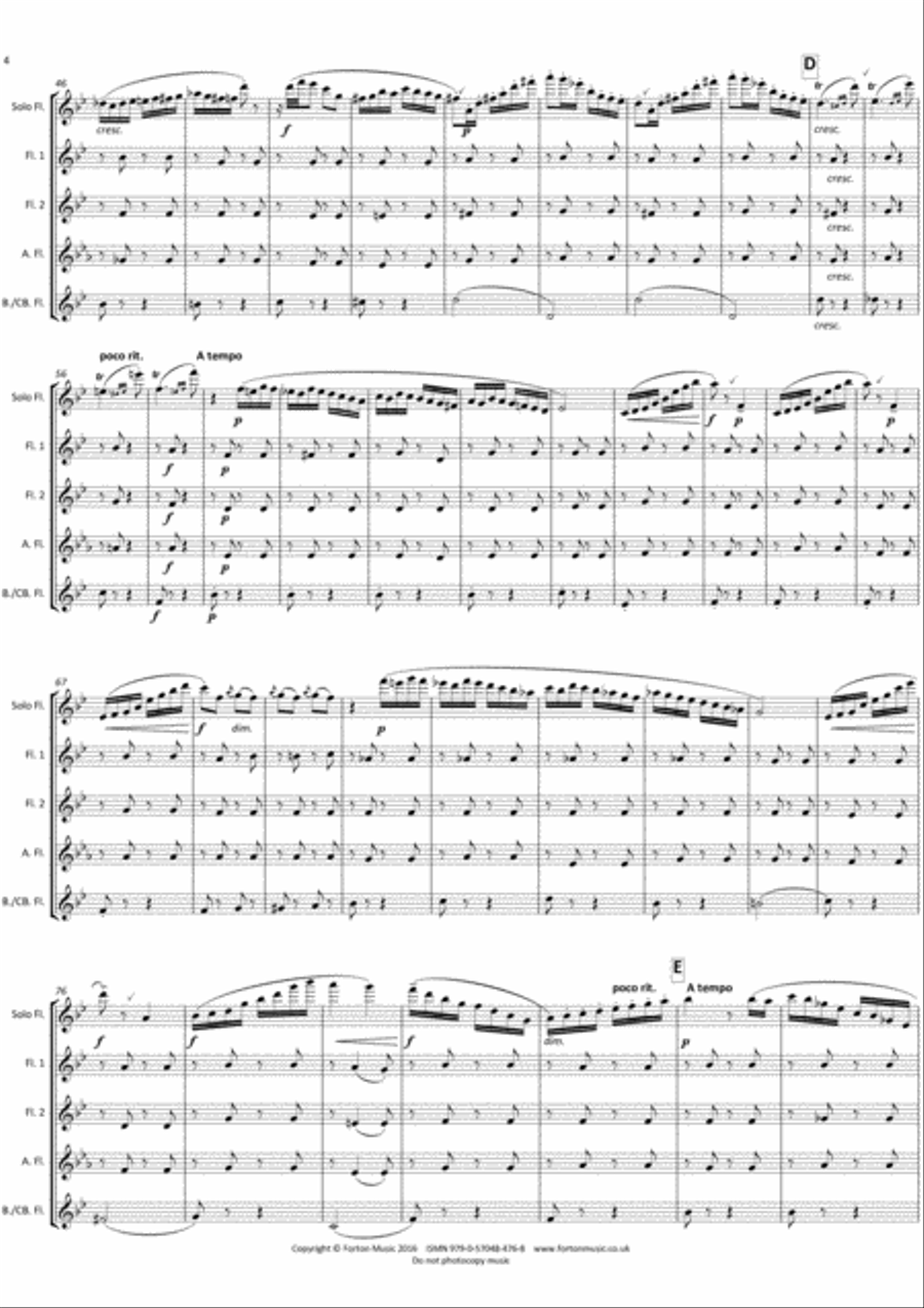 Suite de Trois Morceaux Flute scores gallery preview page 4