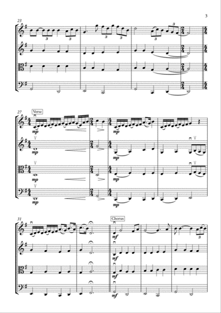Time To Say Goodbye String Quartet scores gallery preview page 4
