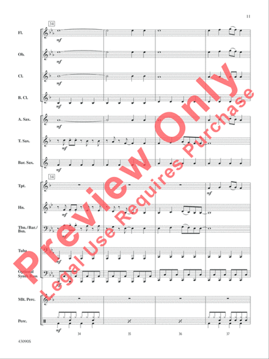 Everything Is Awesome (Awesome Remixxx!!!) (from The Lego Movie) Concert Band scores gallery preview page 11