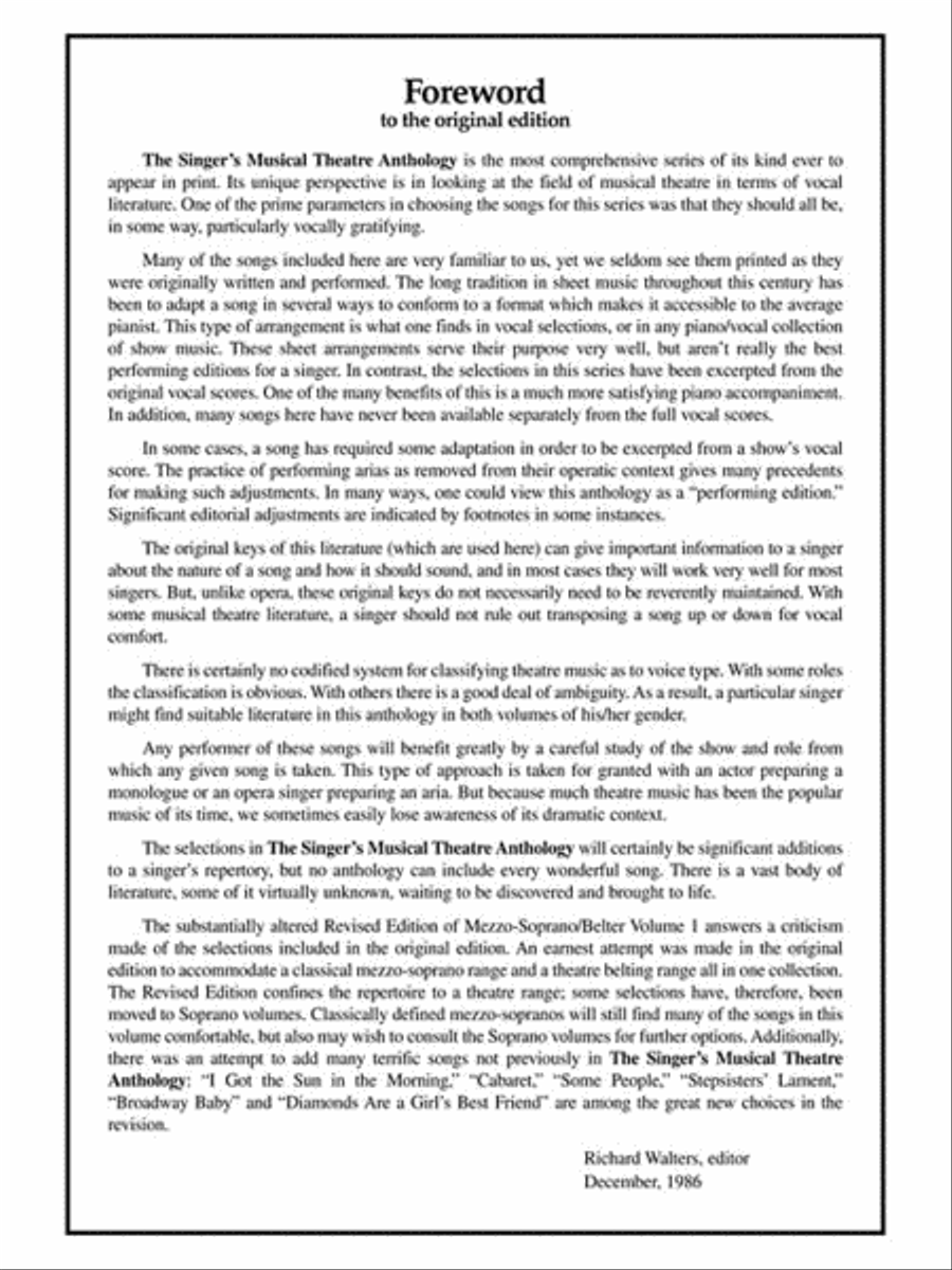 Singer's Musical Theatre Anthology – Volume 1 Mezzo-Soprano Voice scores gallery preview page 3