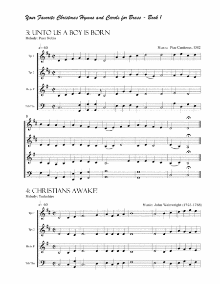 Your Favorite Christmas Hymns and Carols for Brass, Book 1 image number null