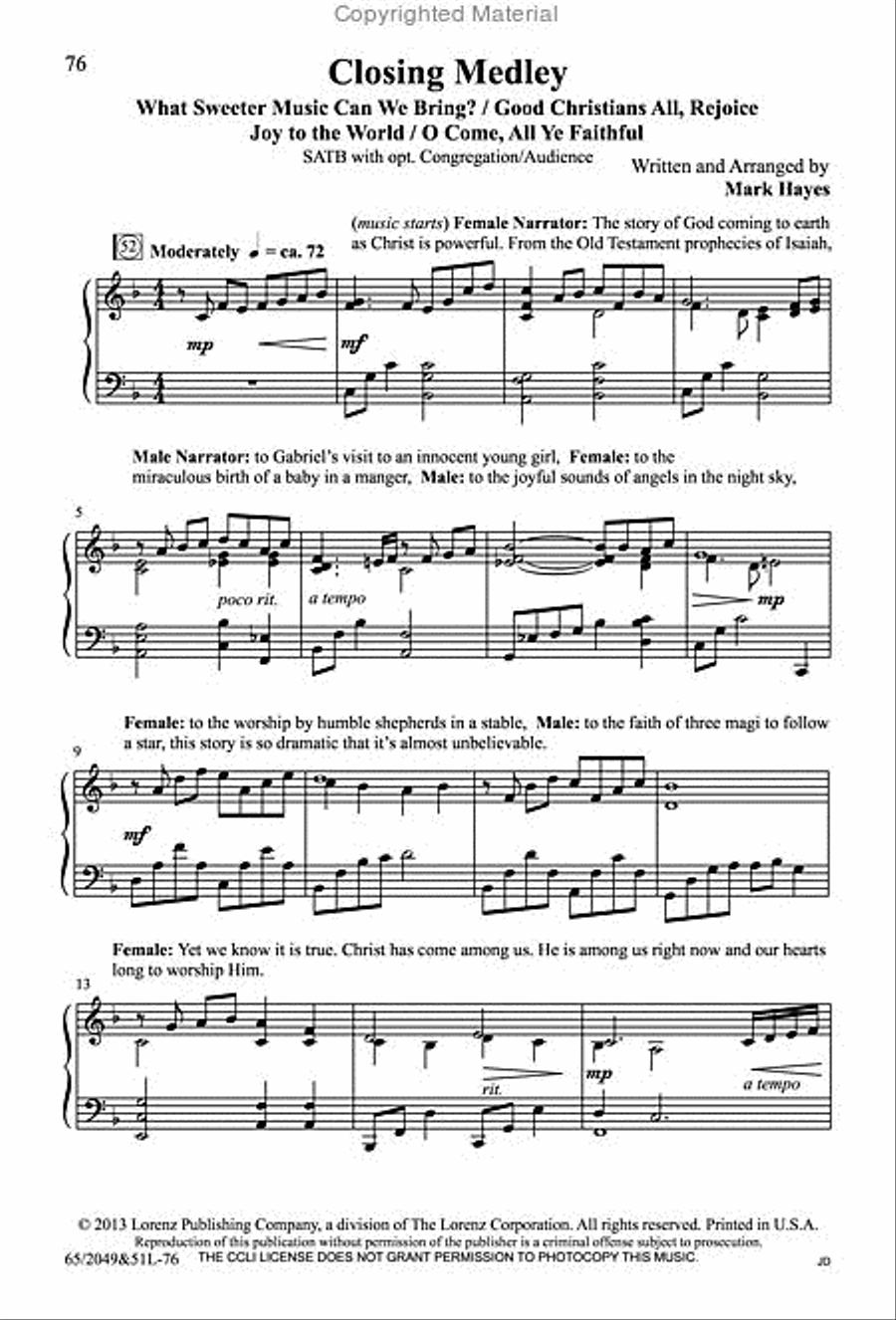 What Sweeter Music - SATB Score with Performance CD 4-Part scores gallery preview page 20