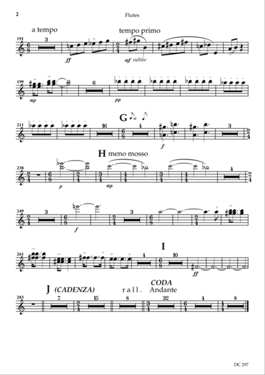 Conversation Concerto No.3 - for flute and orchestra [parts for woodwind and brass] Large Ensemble scores gallery preview page 2