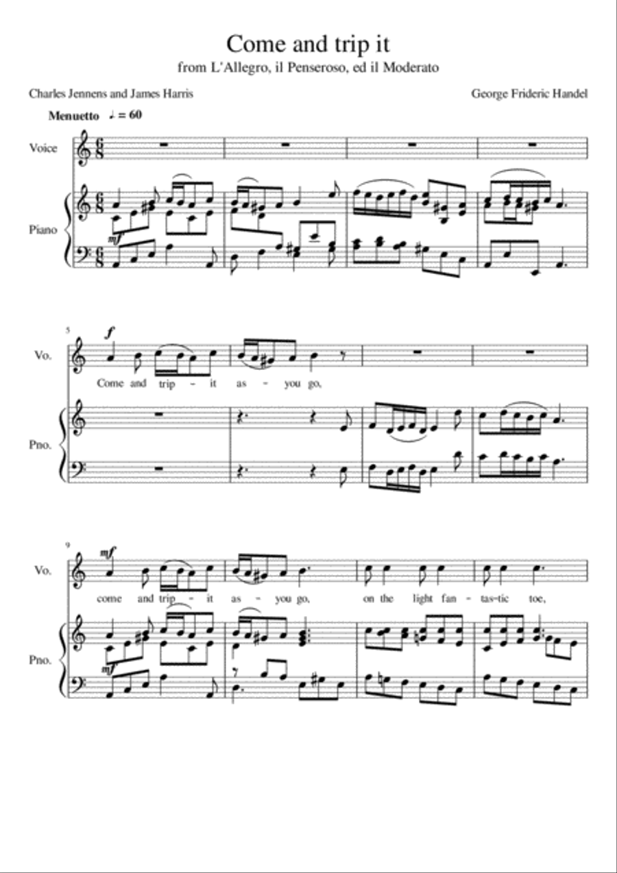 Come and trip it - C Major Voice Solo scores gallery preview page 2