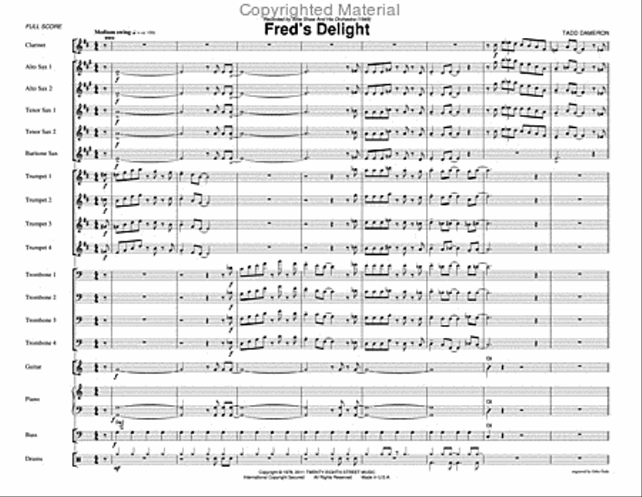 Fred's Delight Fred's Delight Big Band scores gallery preview page 2