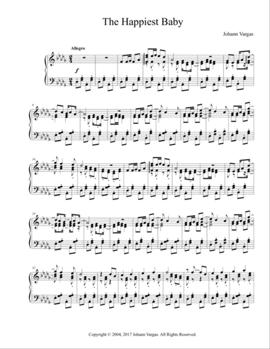 The Happiest Baby Piano Solo scores gallery preview page 1