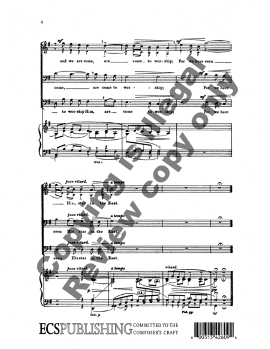Say, Where is He that is Born King of Judah? 3-Part scores gallery preview page 6