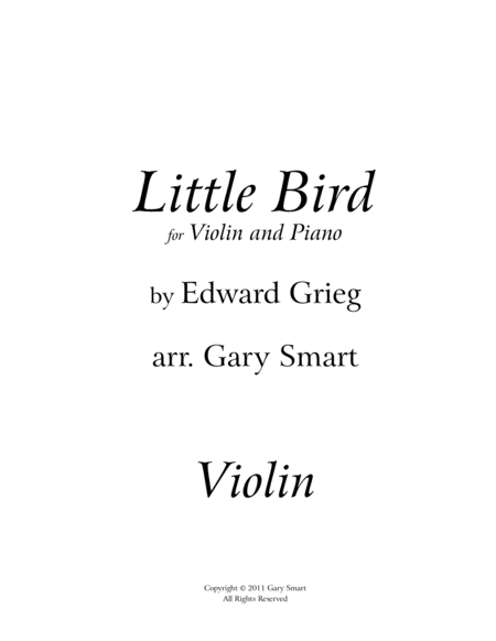 violin part for "Little Bird" (Greig)