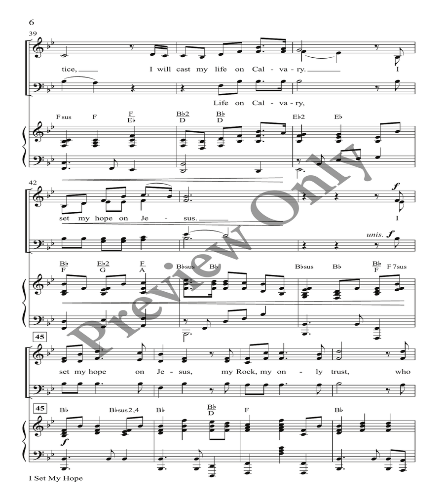 I Set My Hope Orchestration 4-Part scores gallery preview page 5