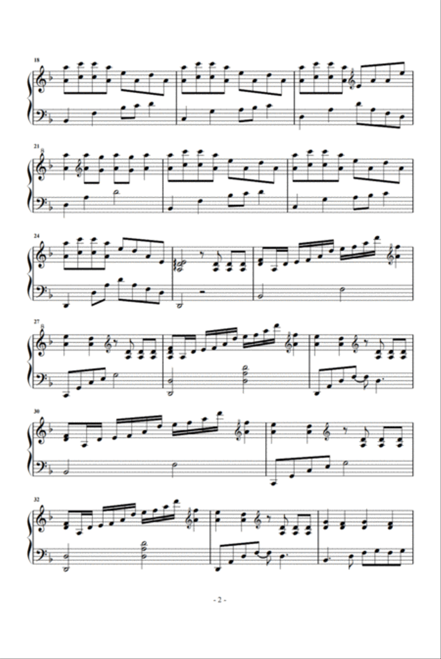 Fake Love Piano Solo scores gallery preview page 2