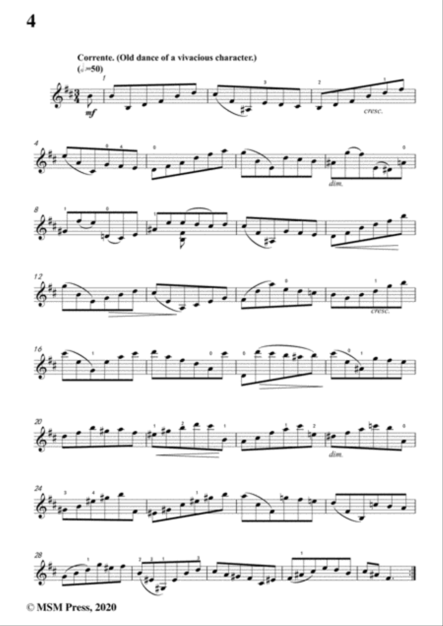 Bach,J.S.-Violin Partita No.1,in b minor,BWV 1002,for Violin Violin Solo scores gallery preview page 6