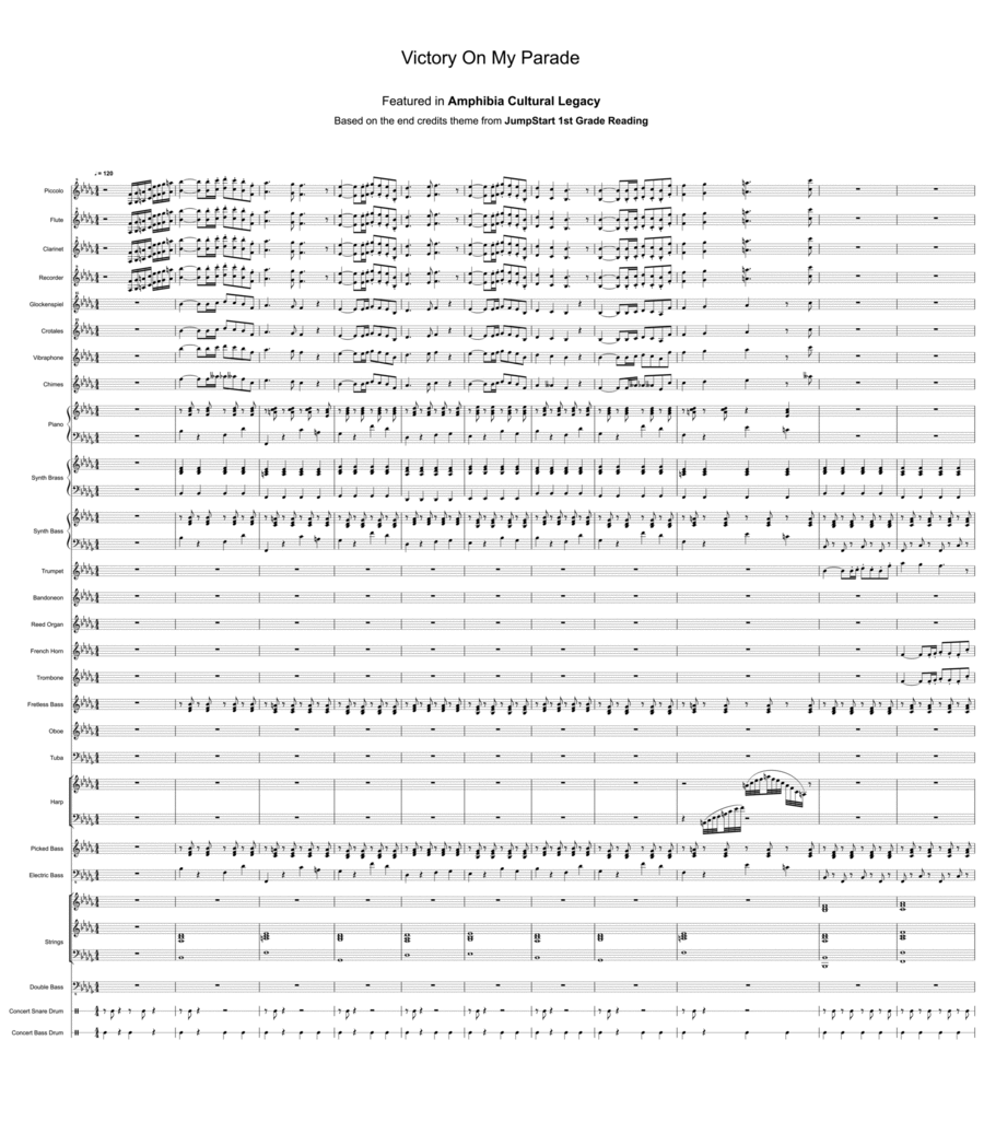 Victory On My Parade Concert Band scores gallery preview page 1