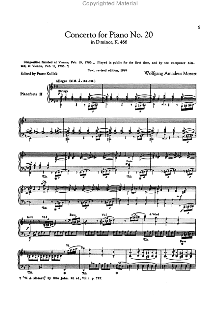 Mozart – 3 Piano Concertos Piano scores gallery preview page 2