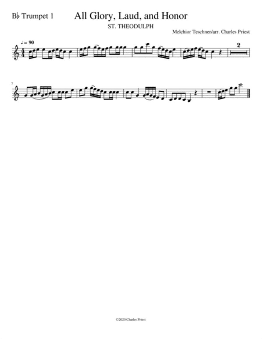 All Glory, Laud and Honor Small Ensemble scores gallery preview page 3