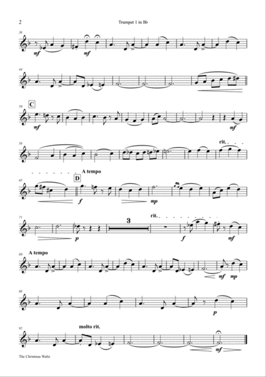 The Christmas Waltz Euphonium scores gallery preview page 6