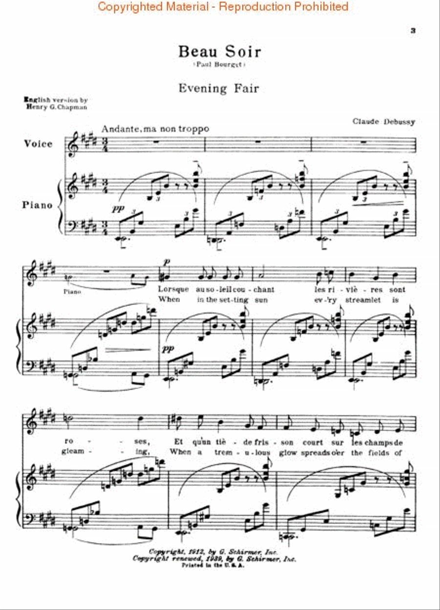 Anthology of Modern French Song - High Voice High Voice scores gallery preview page 2