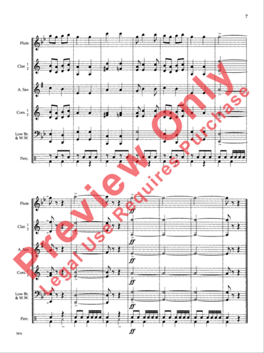 Russian Sailors' Dance Concert Band scores gallery preview page 8