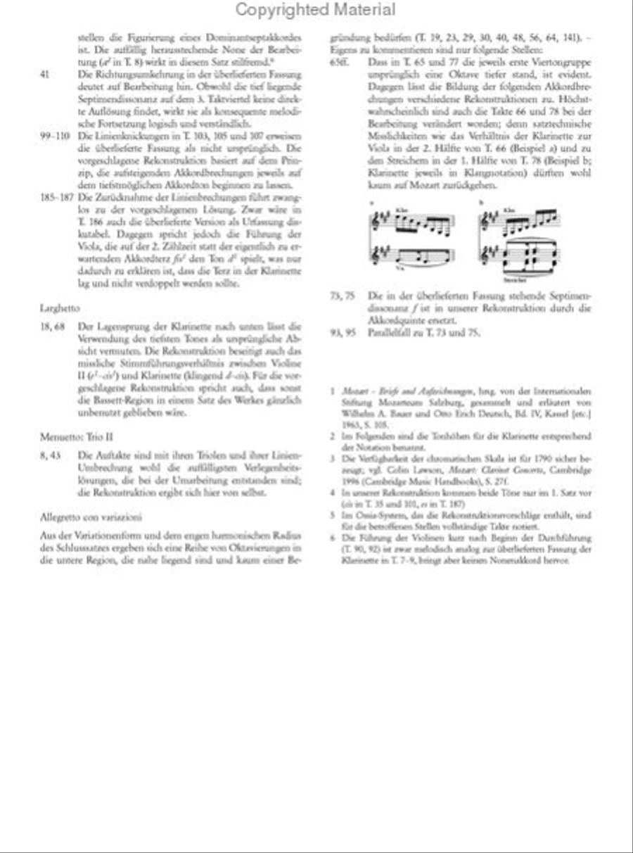Quintet in A major K. 581 Set of Parts scores gallery preview page 3