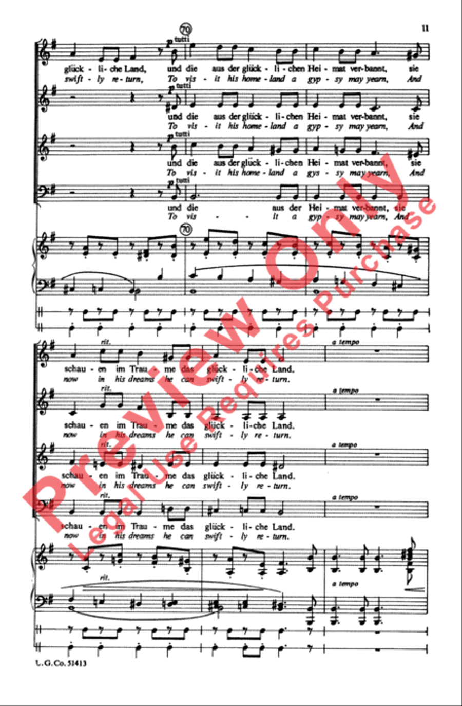 Zigeunerleben Zigeunerleben Choir scores gallery preview page 26