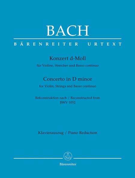 Konzert d-Moll fur Violine Streicher und Basso continuo - Concerto in D minor for Violin, Strings and Basso continuo
