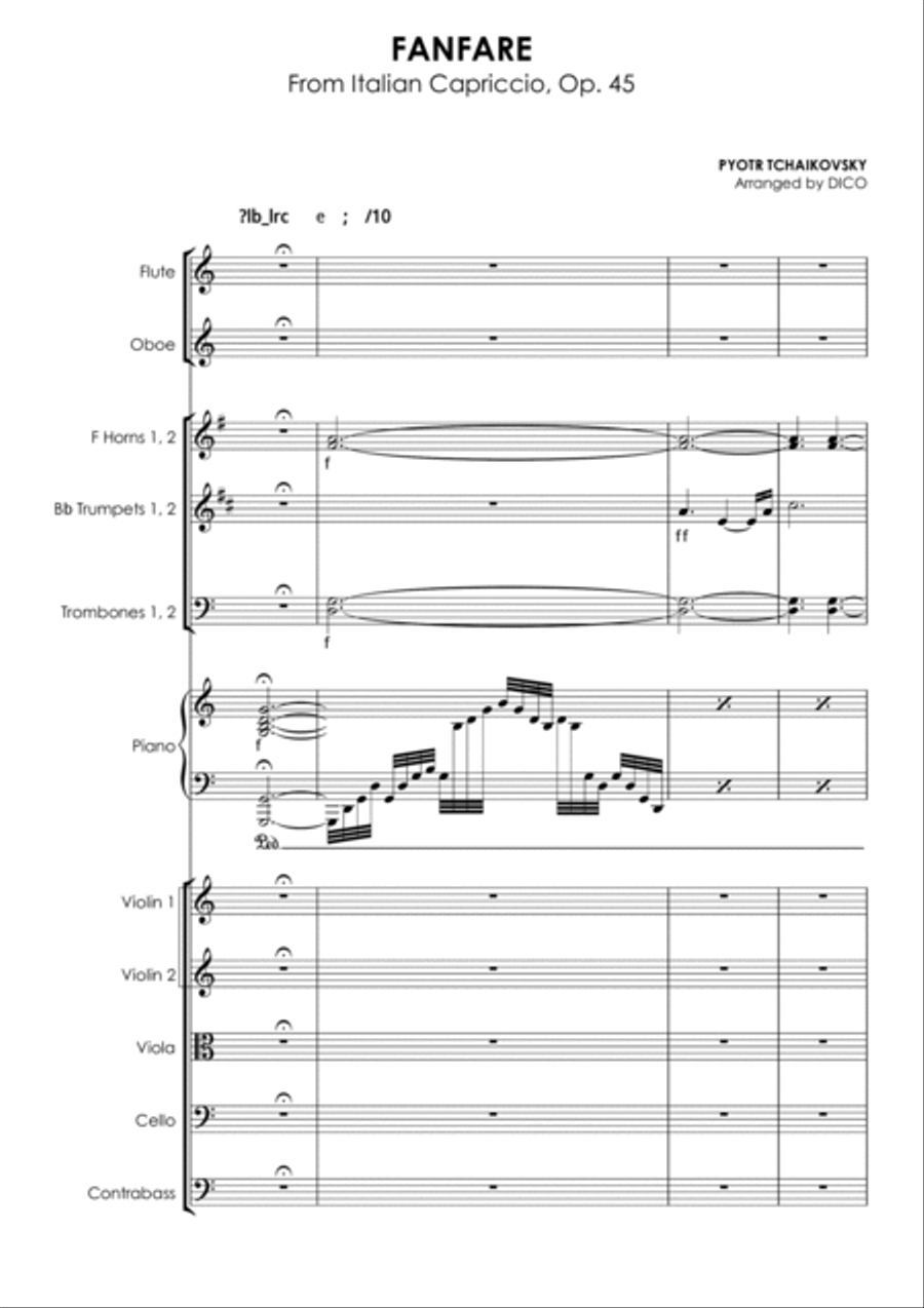 Fanfare (Italian Capriccio) - in C Chamber Orchestra scores gallery preview page 2