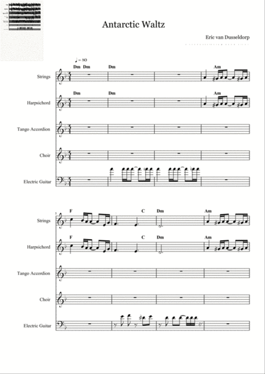 Antarctic Waltz Choir scores gallery preview page 1