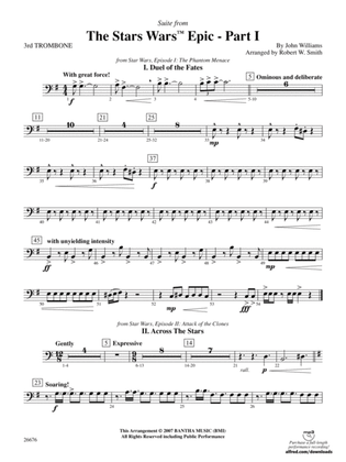 Suite from the Star Wars Epic -- Part I: 3rd Trombone