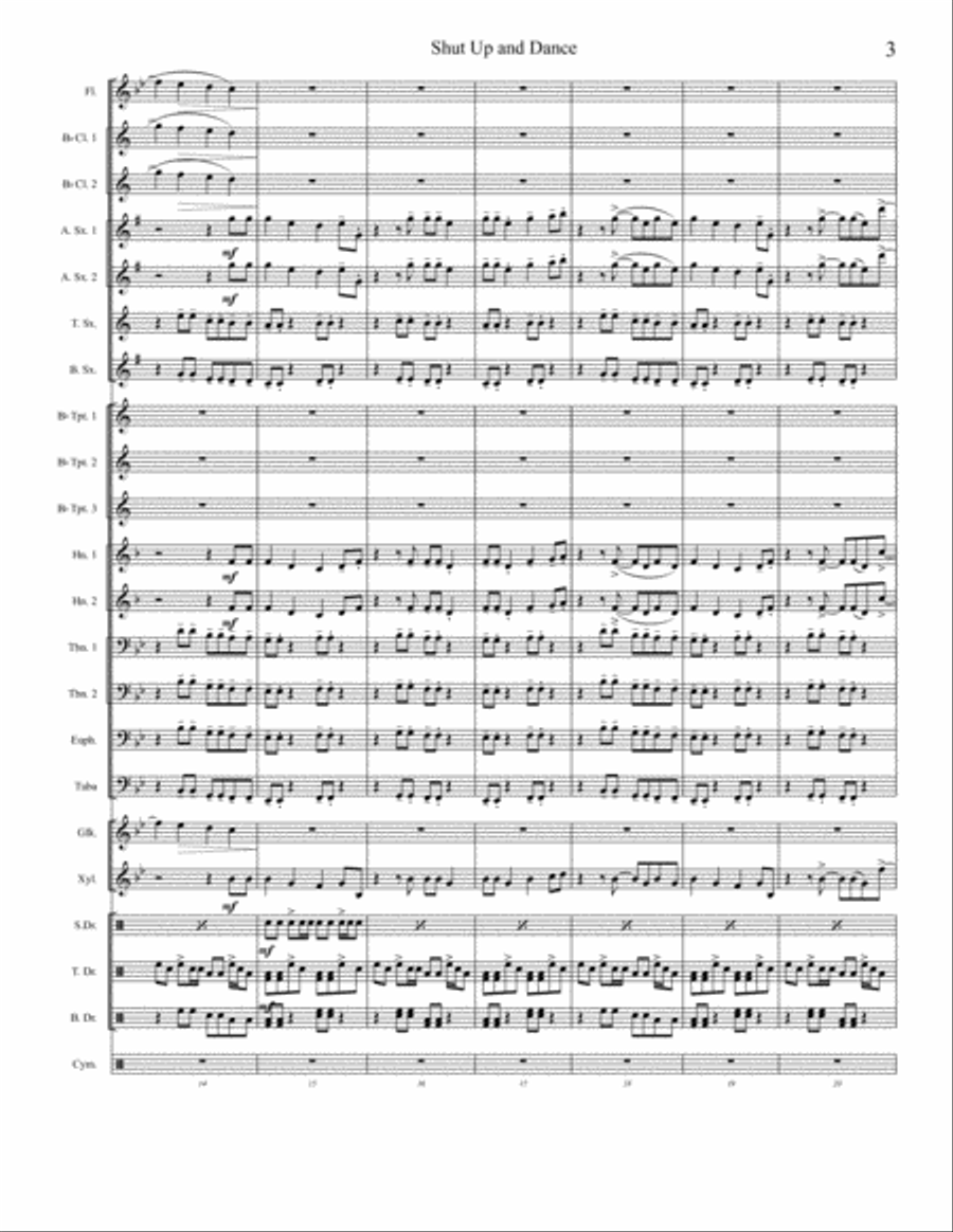 Shut Up And Dance Small Ensemble scores gallery preview page 3