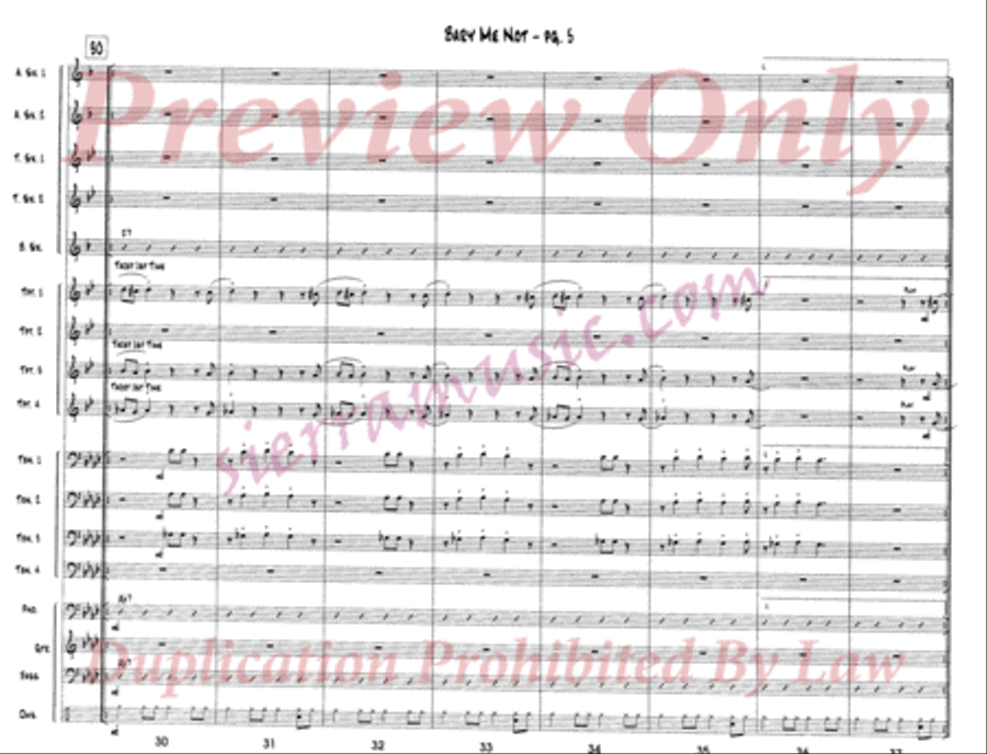 Bary Me Not Big Band scores gallery preview page 6
