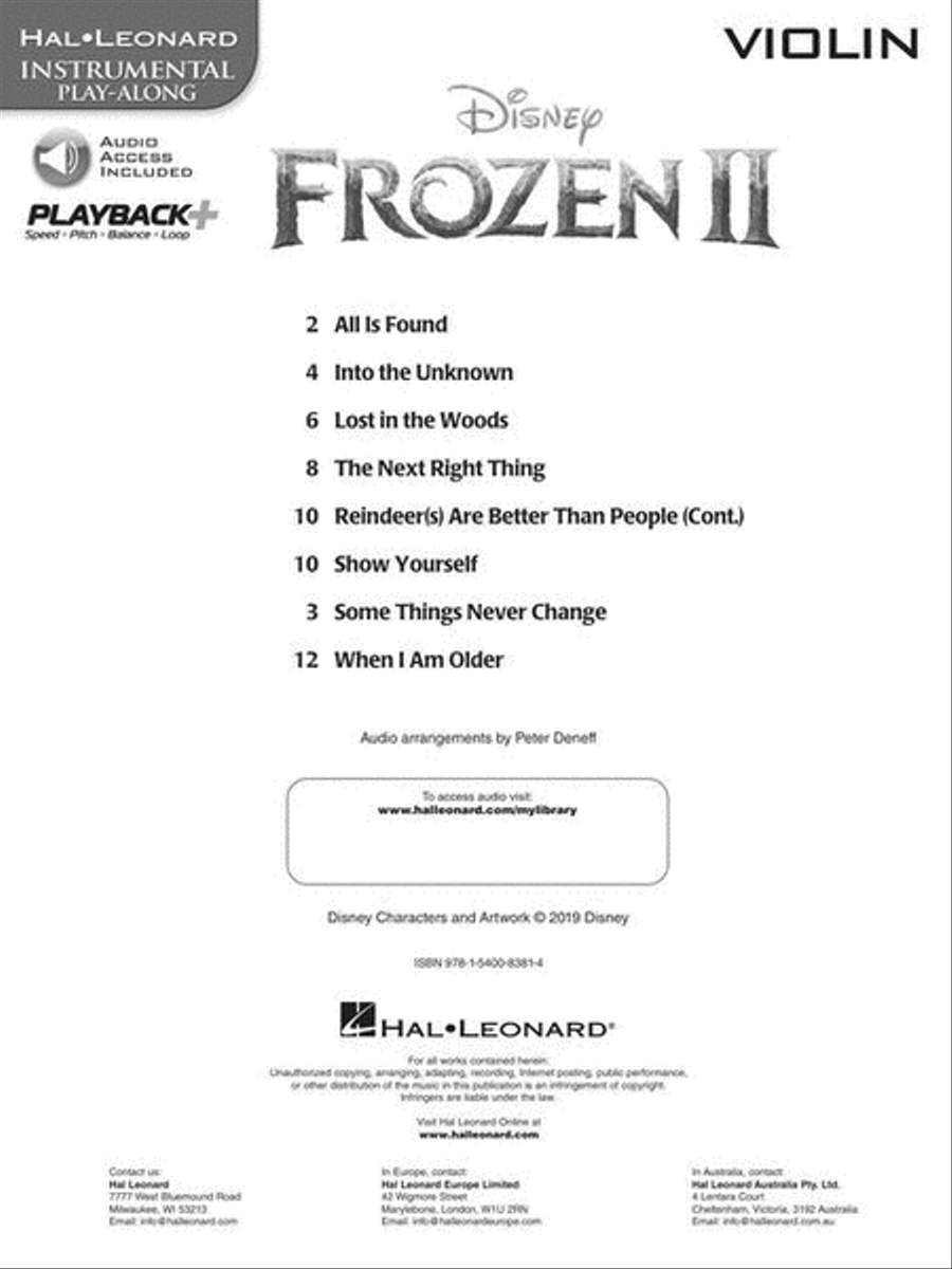 Frozen 2 Violin Play-Along Violin Solo scores gallery preview page 3